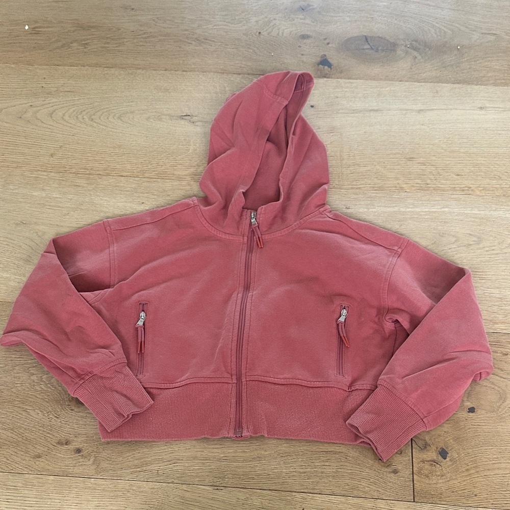 Old Navy dynamic fleece girls Hooded Zip-Up Jacket 8 coral